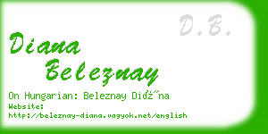 diana beleznay business card